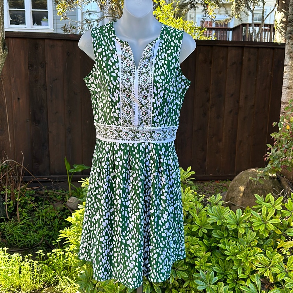 Jude Connally Julie Antelope Jungle Green Dress